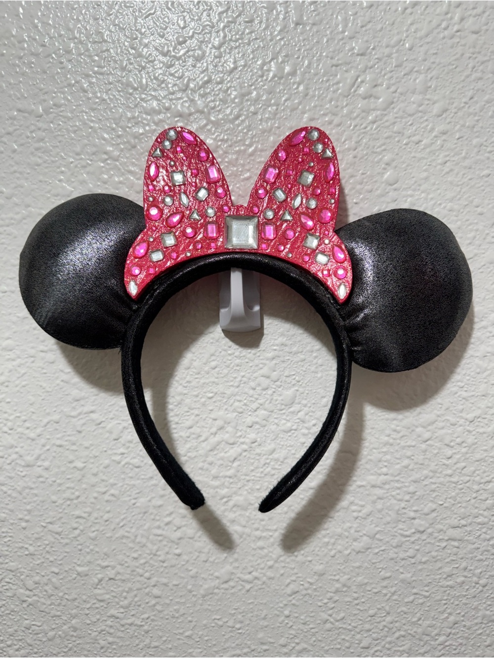 Disney Pink Jeweled Minnie Mouse Ear Headband